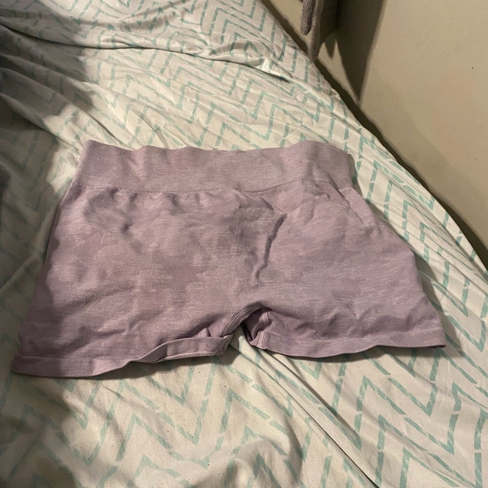 purple athletic shorts